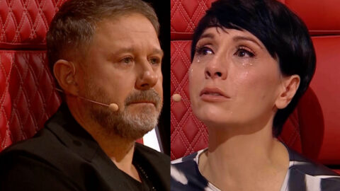 Andrzej Piaseczny i Tatiana Okupnik płaczą w "The Voice Senior", fot. TVP