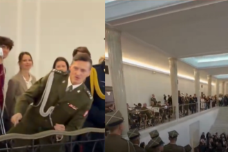 Żołnierz-dyrygent skradł show w Sejmie, fot. Twitter (X)